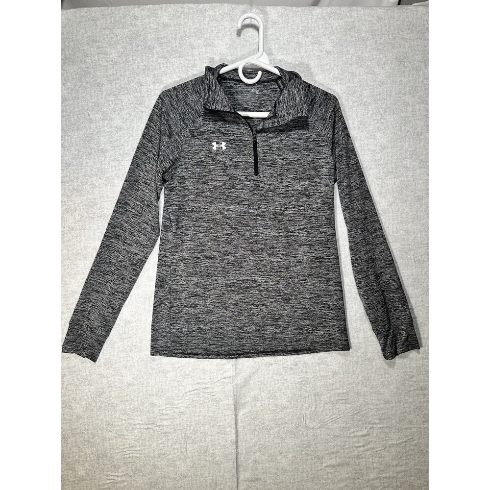Under Armour Tech 1/2 Zip Twist Pullover Womens Size Small Gray Long Sleeve
